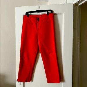 Anthropologie Cartonnier red cotton pants, size 4.